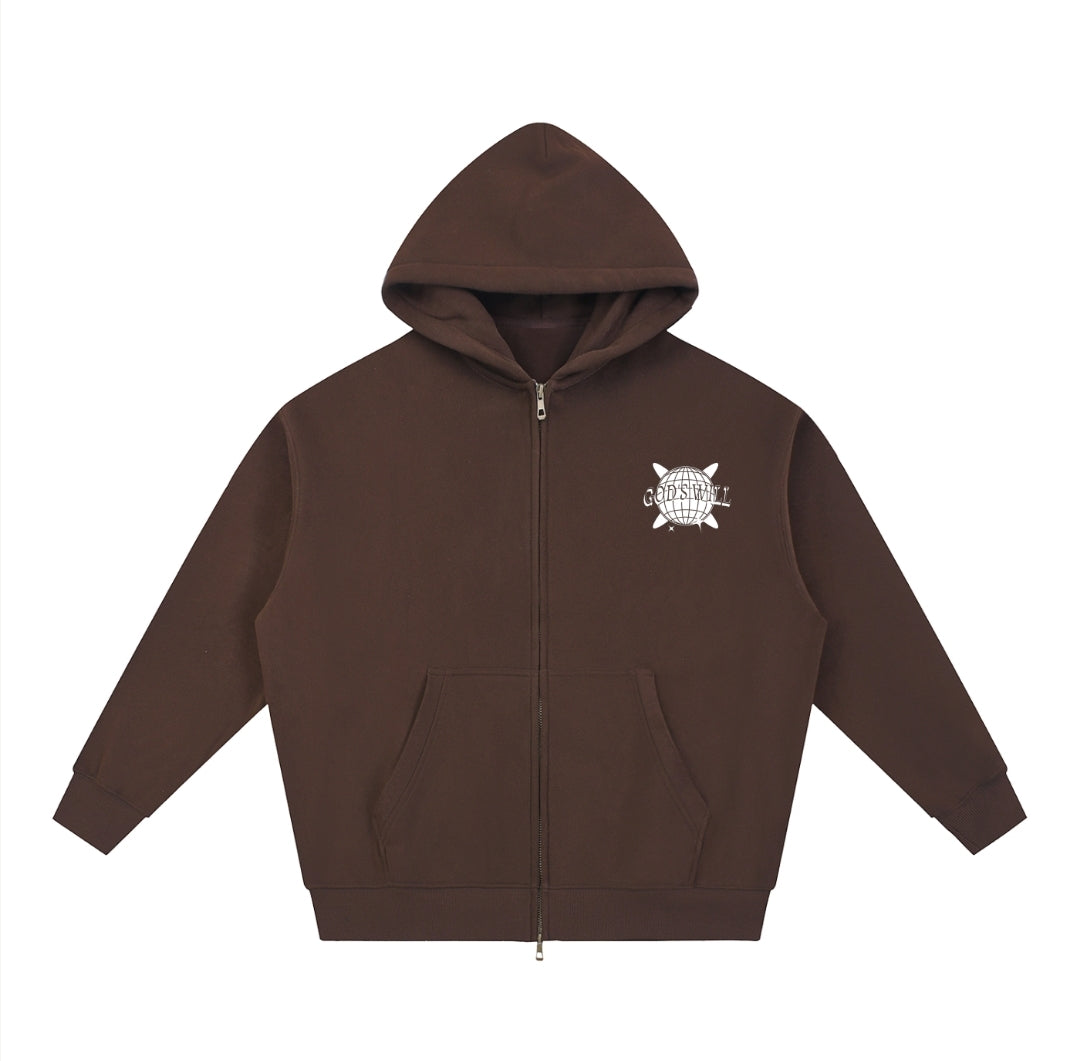 GOD'S WILL Zip-Up Hoodie